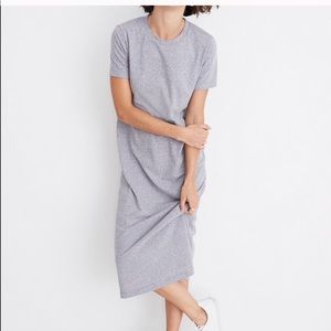 Madewell midi tee dress light grey